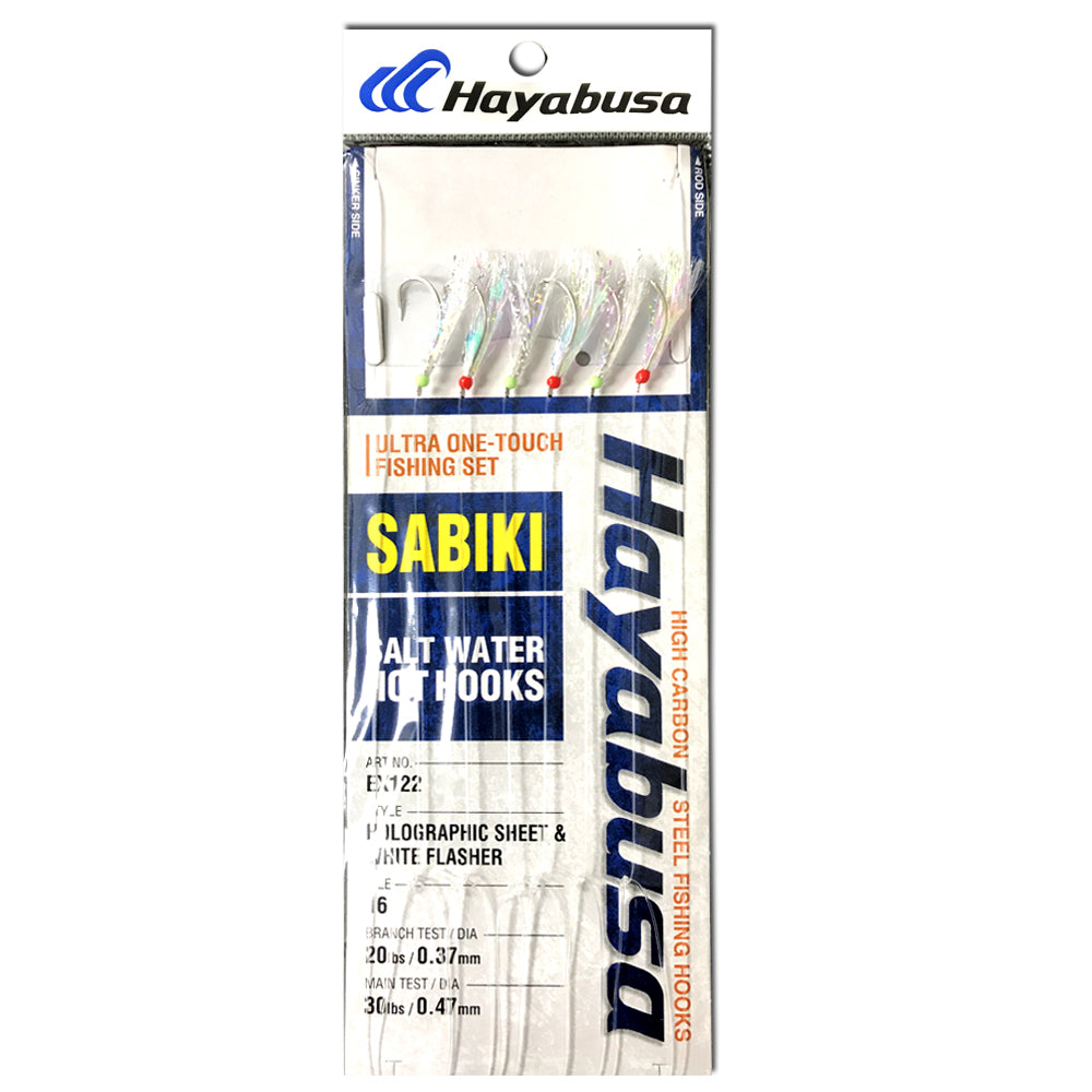 Sabiki® – EX122 – Holographic Sheet & White Flasher – Hologram Finish